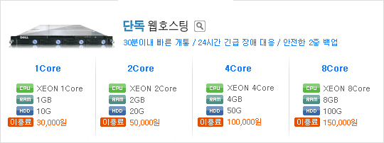 단독 웹호스팅
